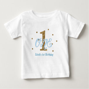 Camiseta Blue & Dourado Boys ONE Party Custom (Um grupo de