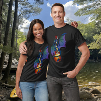 Camiseta Blue Dragon Sunburst Guitar Music