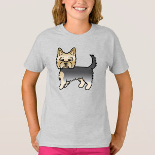 Camiseta Blue E Dourado Yorkshire Terrier Yorkie Cartoon Do