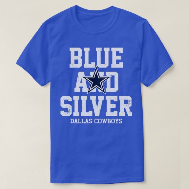Camiseta Blue e Silver Dallas Cowboys TSirt (Frente do Design)