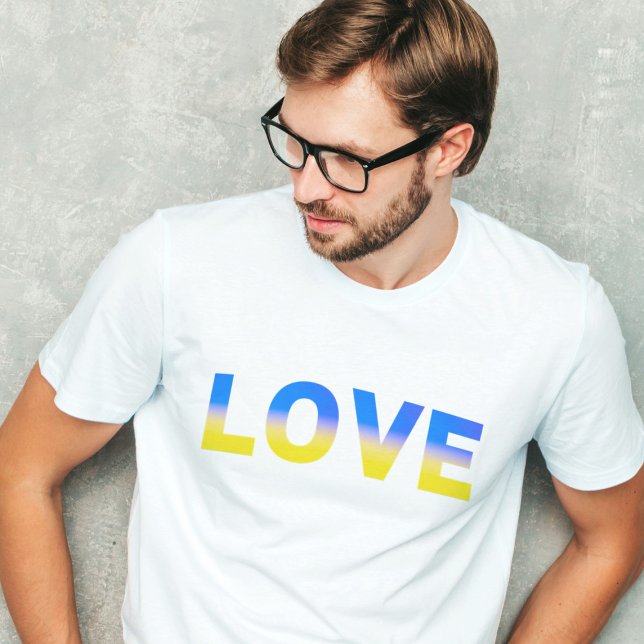 Camiseta Blue e Yellow Ucrânia inspiraram Sem guerra de paz (Criador carregado)