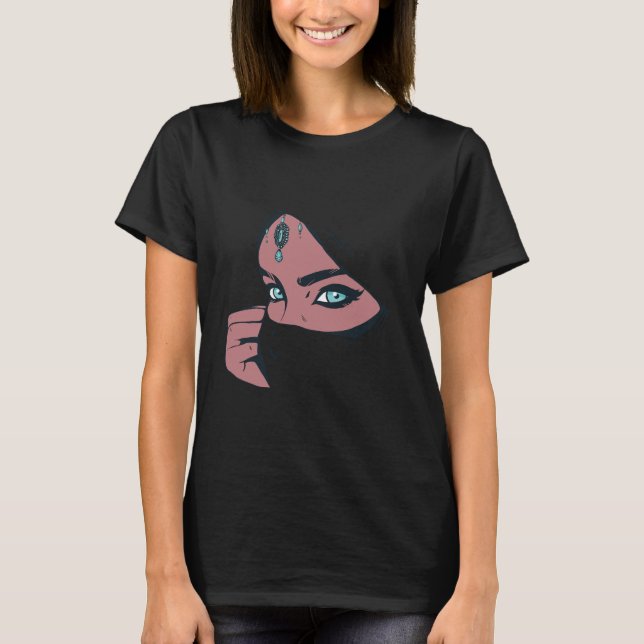 Camiseta Blue Eyes Arab Girl (Frente)