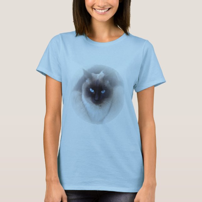 Camiseta Blue eyes siamese cat (Frente)