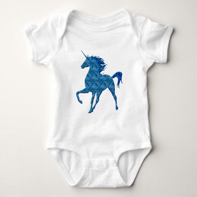Camiseta Blue Fire Unicorn Creeper (Frente)