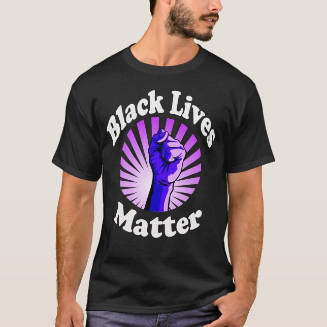 Camiseta Blue Fist Black Lives Matam BLM (Frente)