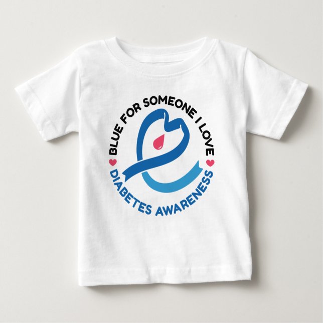 Camiseta Blue for Someone I Love – Diabetes Awareness (Frente)