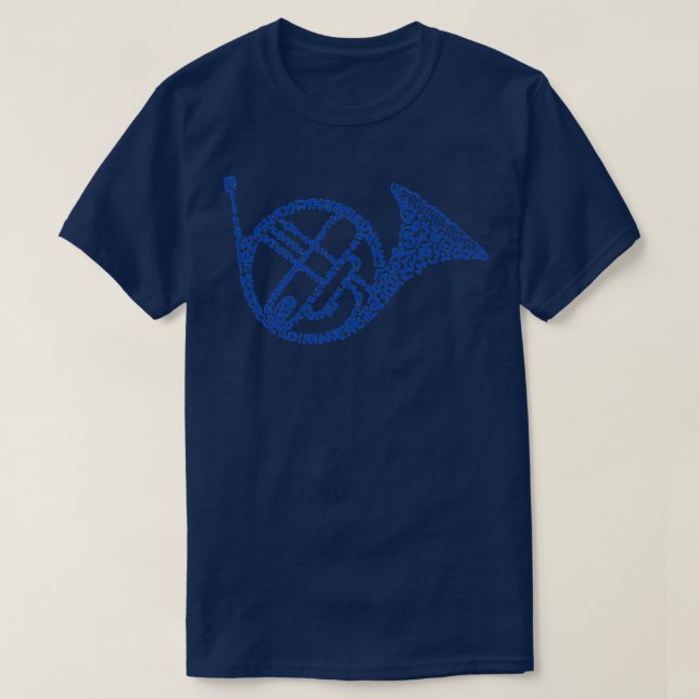 Camiseta Blue French Horn (Frente do Design)