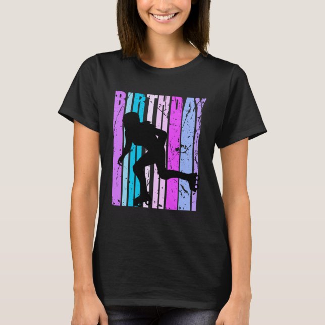 Camiseta Blue Girls Roller Skating Roller Womens Skating Gr (Frente)