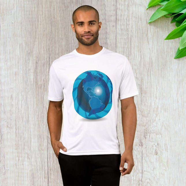 Camiseta Blue Globe Mens Ativo (Criador carregado)