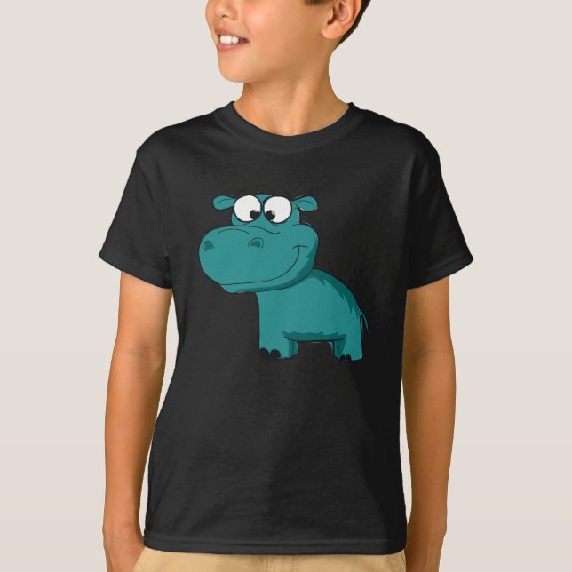 Camiseta Blue Happy Hippo (Frente)