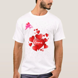 Camiseta Blue heart romantic wallpaper