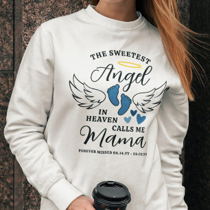 Camiseta Blue Hearts Angel me chama de Mãe Perda de Filho