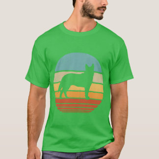 Camiseta Blue Heeler Australian Cattle Dog 70S Pôr do sol a