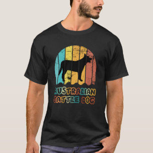 Camiseta Blue Heeler Australian Cattle Dog Pôr do Sol Vinta