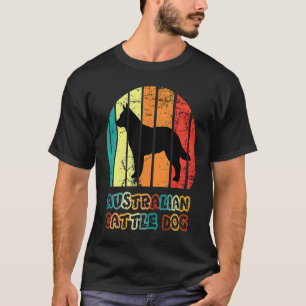 Camiseta Blue Heeler Australian Cattle Dog Pôr do Sol Vinta