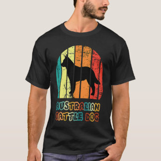 Camiseta Blue Heeler Australian Cattle Dog Pôr do Sol Vinta