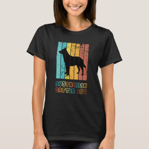 Camiseta Blue Heeler Australian Cattle Dog Pôr do Sol Vinta
