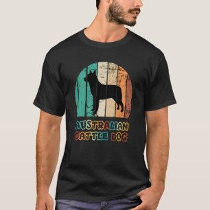 Camiseta Blue Heeler Australian Cattle Dog Pôr do Sol Vinta