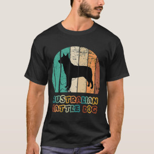 Camiseta Blue Heeler - australiano Cattle Dog Vintage Sunse