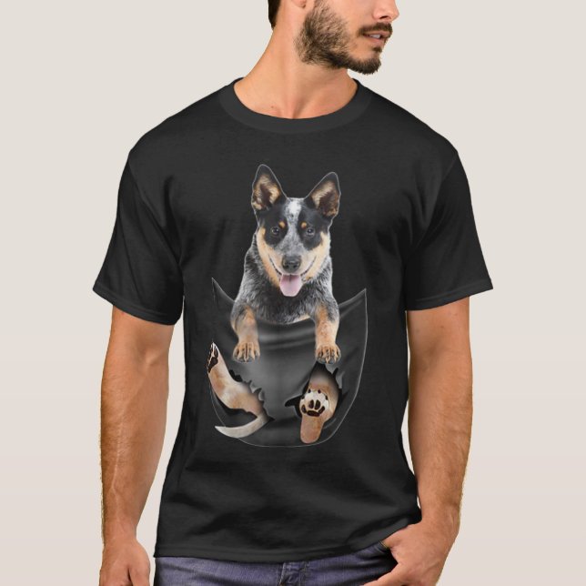 Camiseta Blue Heeler In Pocket Puppy T   (Frente)