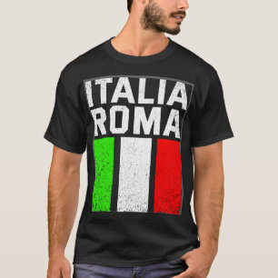 Camiseta Blue Itália Flag Italiana Girl Italia Roma