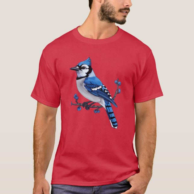 Camiseta Blue Jay Bird (Frente)