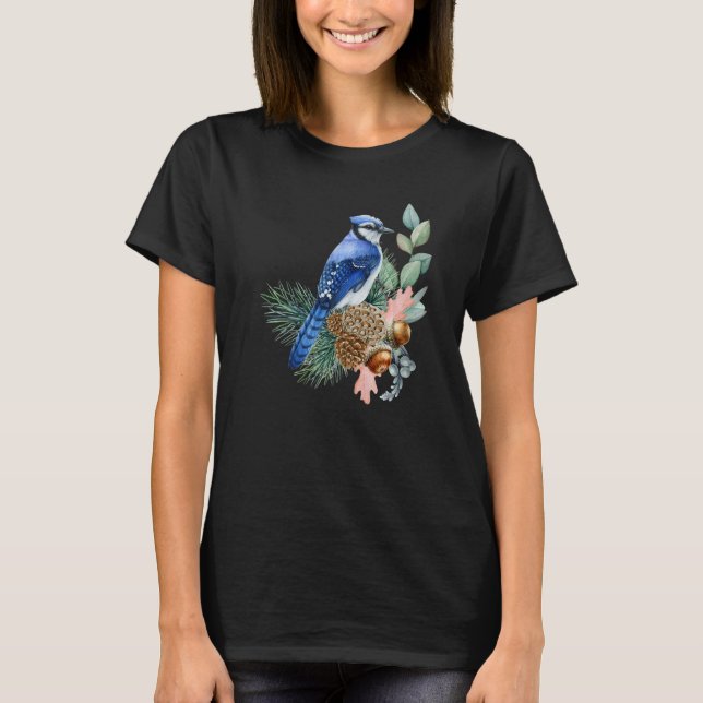 Camiseta Blue Jay Bird  Cute Birds Animal  Graphic (Frente)