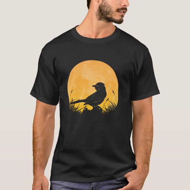 Camiseta Blue Jay Easy Halloween Outdoor Bird Moon Co (Frente)