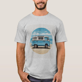 Camiseta Blue Kombi Beach Circle Tee - Vintage Coastal Cha