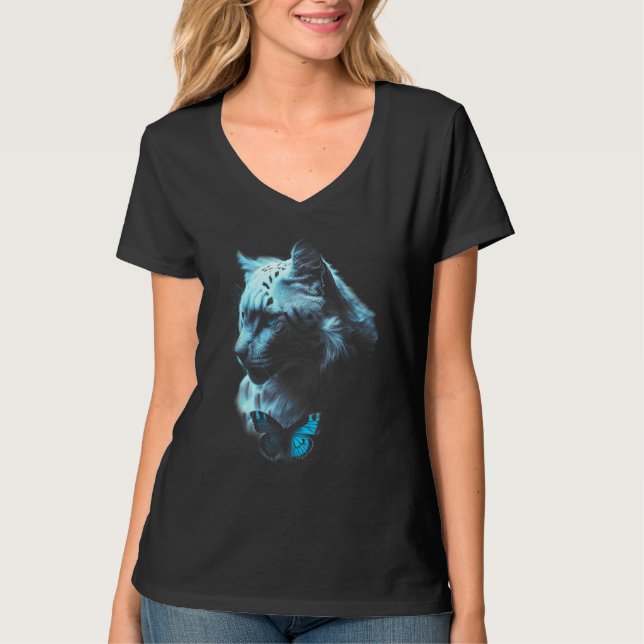 Camiseta Blue Lion Blue eyes Big Cat (Frente)