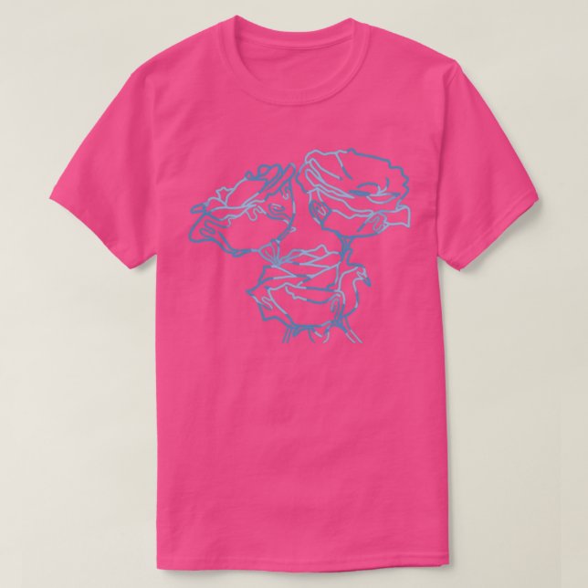 Camiseta Blue Lisianthus (Frente do Design)