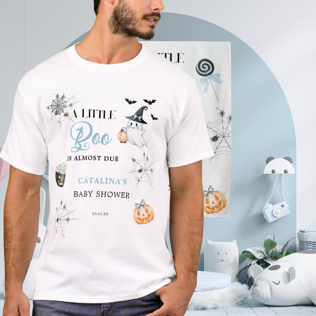 Camiseta Blue Little Boo Pumpkins Festivo (Criador carregado)