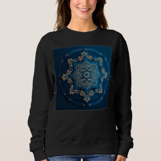 Camiseta Blue Mandala Divine Illustration Unique Luck Women