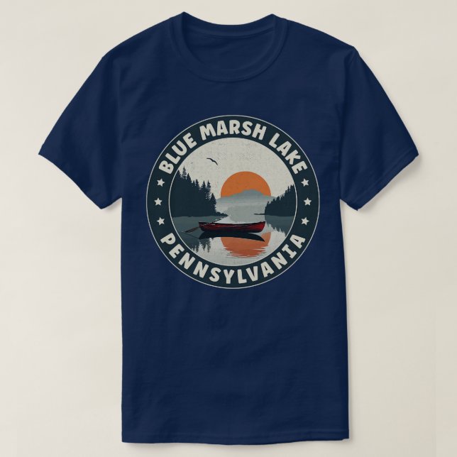 Camiseta Blue Marsh Lake Pennsylvania Sunset (Frente do Design)