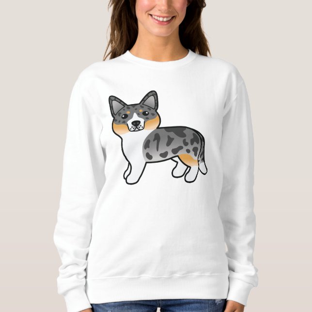 Camiseta Blue Merle Cardigan Welsh Corgi (Frente)