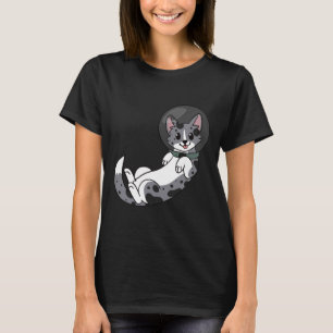 Camiseta Blue Merle Corgi No Espaço