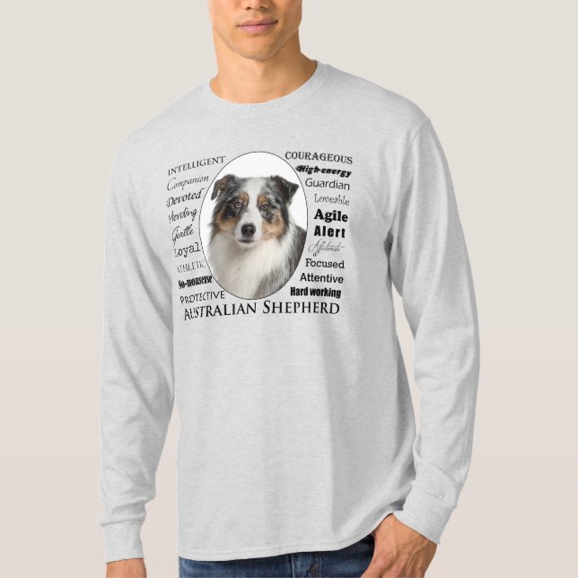 Camiseta Blue Merle - Pastor australiano (Frente)