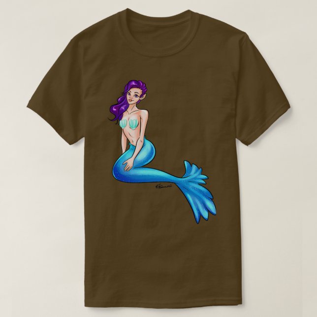 Camiseta Blue Mermaid (Frente do Design)