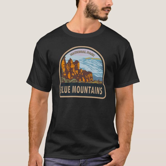 Camiseta Blue Mounains National Park, Austrália Vintage  (Frente)