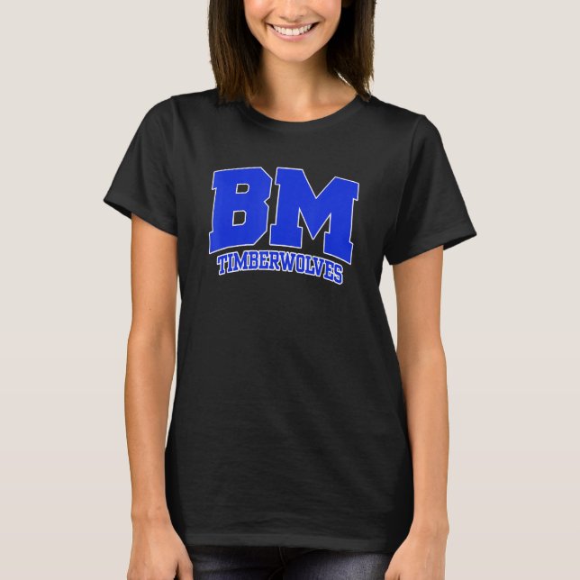 Camiseta Blue Mountain Community College Timberwolves 01 (Frente)