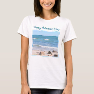 Camiseta Blue Ocean Shore Dia de os namorados Beach One Fot