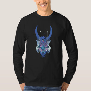 Camiseta Blue Oni Mask Japan Demon Mythology Devil