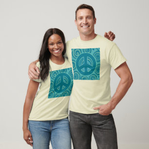 Camiseta Blue Peace Sign Design