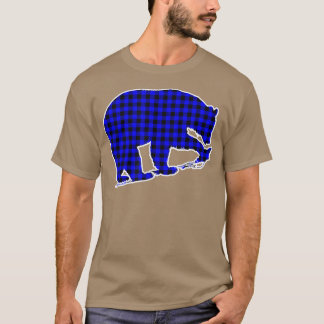 Camiseta Blue Plaid Bear 453 