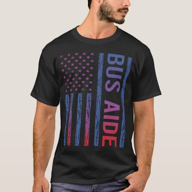 Camiseta Blue Red Flag Bus Aide (Frente)