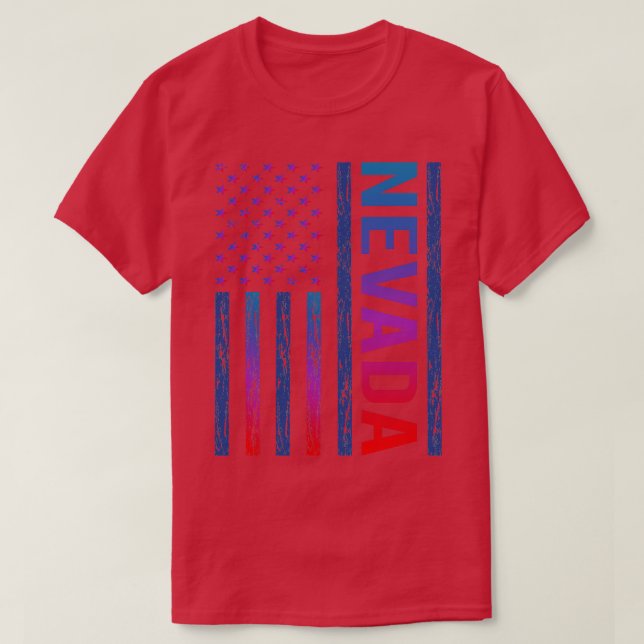 Camiseta Blue Red Flag Nevada (Frente do Design)