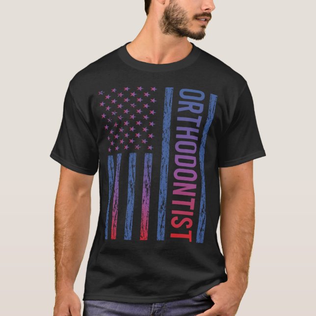 Camiseta Blue Red Flag Orthodontist (Frente)