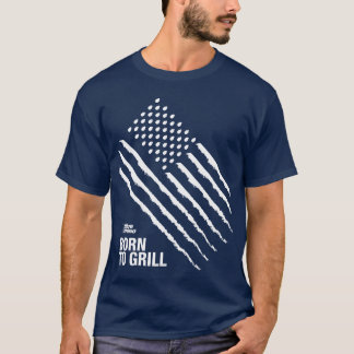 Camiseta Blue Rhino "American Flag: Nascer a Grill" Homens