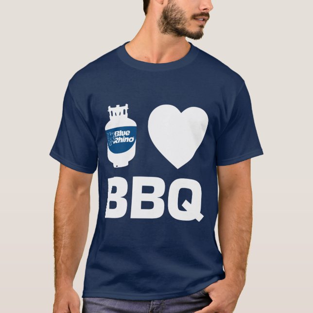 Camiseta Blue Rhino "I Heat CHURRASCO" Men (Frente)