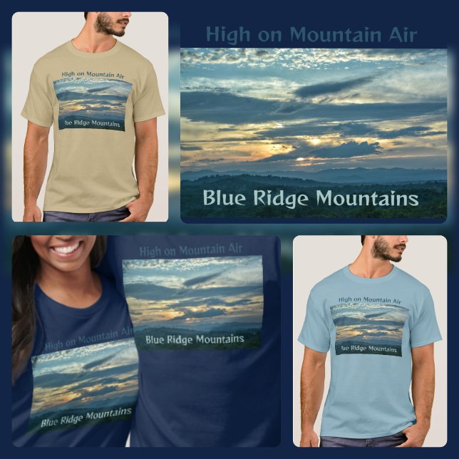 Camiseta Blue Ridge Mounains Asheville North Carolina (Criador carregado)